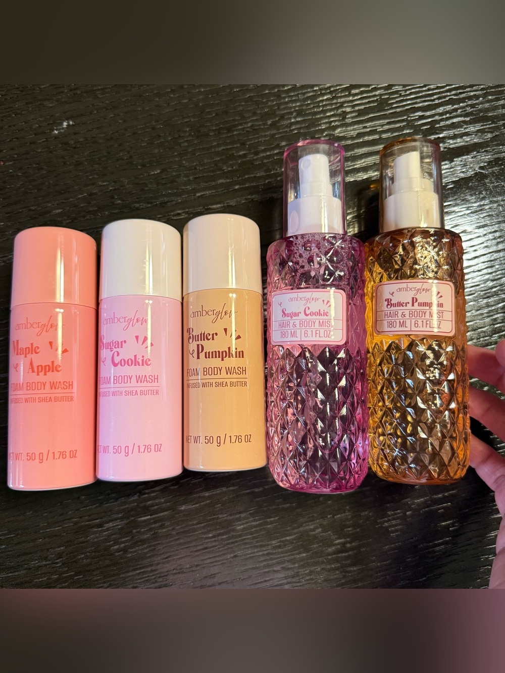Amber Glow Foam Body Wash & Hair & Body Mist Set